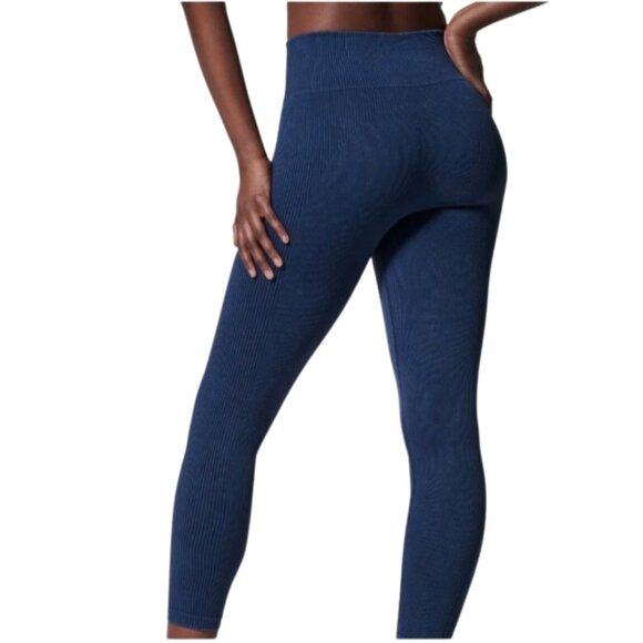 SPANX Look at Me Now Soft Stretch Seamless Leggings Blue Size Medium - Picture 3 of 7